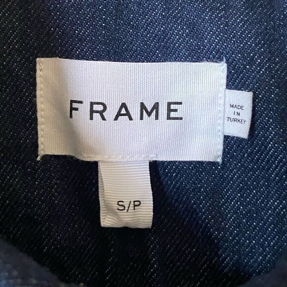 Frame Mid Denim Jean Blue Jacket Wide Sleeves Size S - Picture 11 of 11